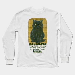 Angry Cat with High Nope-Amine Levels Long Sleeve T-Shirt